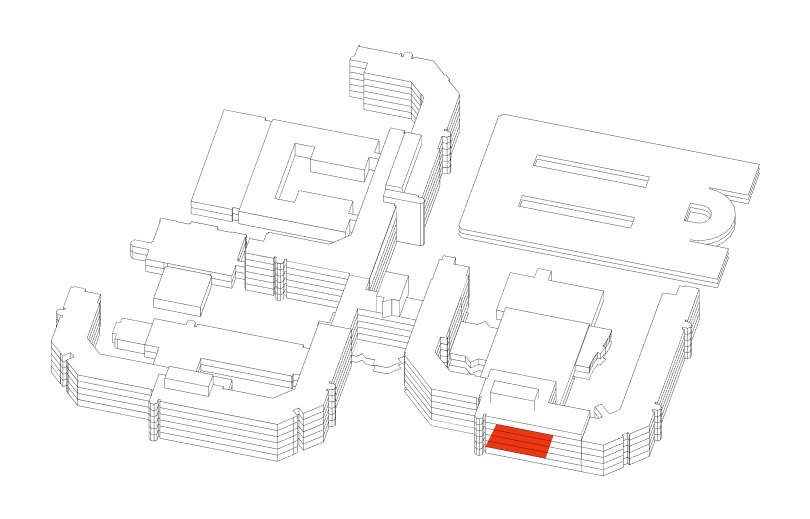 Illustration eines Bauteils mit Beschriftungen und einer roten Markierung am unteren Rand.